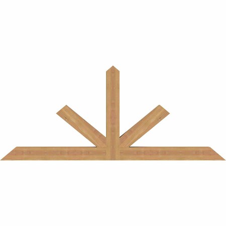 Ekena Millwork Saratoga Timber Gable Bracket, Western Red Cedar, 60"W x 25"H x 3 1/2"D x 3 1/2"F, 10/12 Pitch GBW060X25X0404SAR00SWR